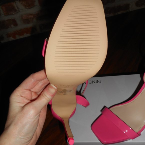 HOST PICK! NIB Nine West Bright Pink Ankle Strap Sandals, 8 - Picture 4 of 5